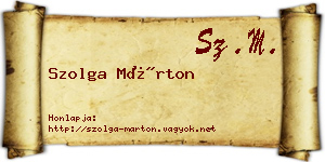 Szolga Márton névjegykártya