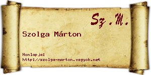 Szolga Márton névjegykártya